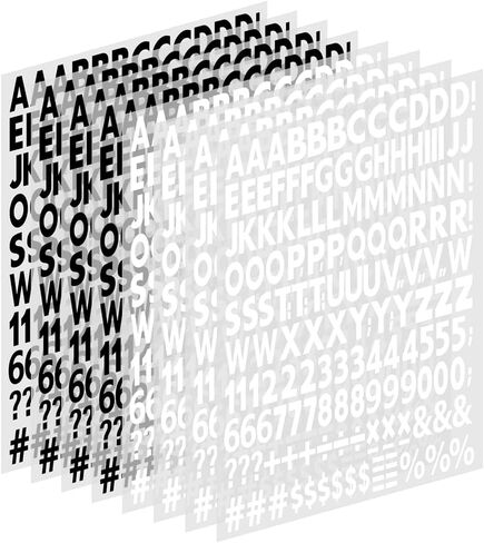 1 Inch Iron on Letters and Numbers,Iron on Vinyl Letters with A-Z Heat Transfer Letters 0-9 Iron on Numbers PU Alphabet Stickers for Clothing T-Shirt DIY Craft,Black White (4 Sheets, Black) in Saudi Arabia