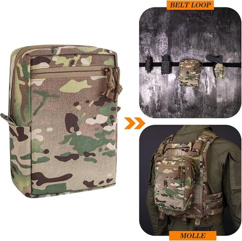 Tactical Gp Pouch, Molle General Purpose Expanded Storage Tall Bags Large Utility Nylon Bag for Duty Belt and Vest in Saudi Arabia