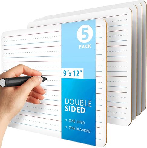 Personal White Boards for Students 10 Pack - 9x12 Dry Erase Boards Classroom - Dry Erase Lap Board Classroom Whiteboards for Students Double Sided White Boards Class Set Whiteboards for Classrooms in Saudi Arabia