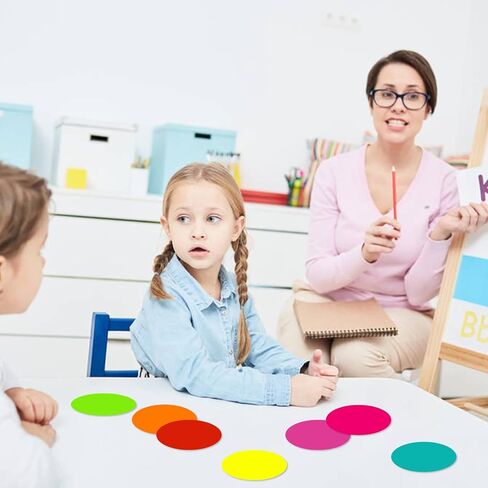 HOXHA 40Pcs 6 Inch Dry Erase Dots Circles, 10 Colors Removable Line Up Spots Set for Classroom Floor, Office, Home Table & Desk in Saudi Arabia