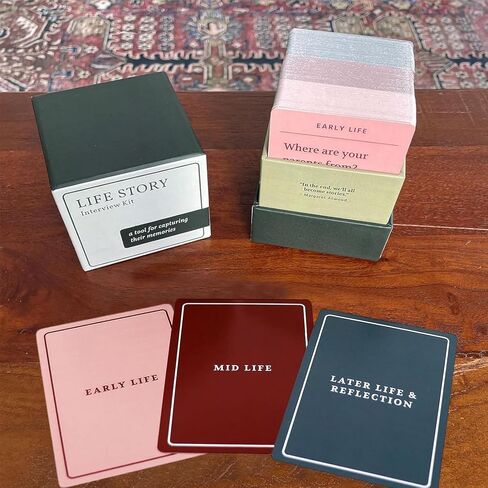 150 Life Story Interview Kit Cards - Tales Life Story Interview Kit - Get to Know Parents and Grandparents for Family Game Night with Curated Question Cards - Pictionary Game for Family in Saudi Arabia