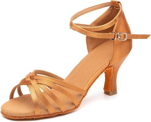 Women's Dance Shoes Latin Salsa Bachata Tango Practice Ballroom Dancing Shoes Wedding Performance Dress Shoes with Soft Suede Sole 2.76'' Heel in Kuwait