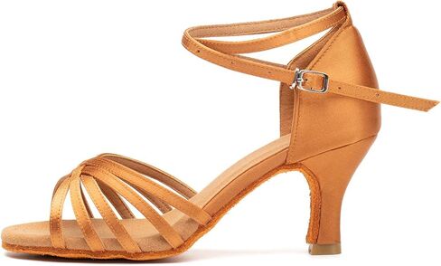 Women's Dance Shoes Latin Salsa Bachata Tango Practice Ballroom Dancing Shoes Wedding Performance Dress Shoes with Soft Suede Sole 2.76'' Heel in Kuwait