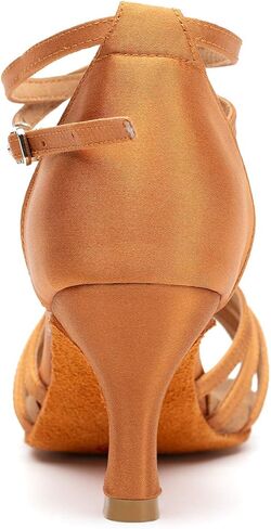 Women's Dance Shoes Latin Salsa Bachata Tango Practice Ballroom Dancing Shoes Wedding Performance Dress Shoes with Soft Suede Sole 2.76'' Heel in Kuwait