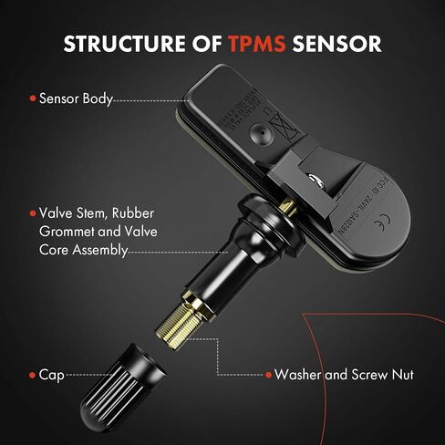 A-Premium Tire Pressure Monitoring System Sensor Compatible with Hyundai Santa Fe 2019-2020 Sonata Tucson Palisade Kia Sedona Telluride K900 in Saudi Arabia