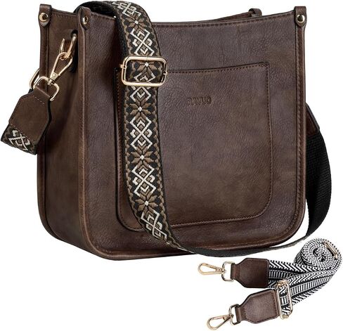 RAVUO Crossbody Bags for Women, Vegan Leather Shoulder Purse Fashion Hobo Handbags with 2 Adjustable Straps in Saudi Arabia