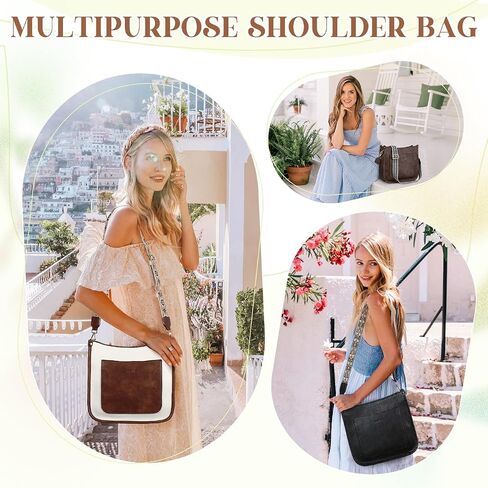 RAVUO Crossbody Bags for Women, Vegan Leather Shoulder Purse Fashion Hobo Handbags with 2 Adjustable Straps in Saudi Arabia