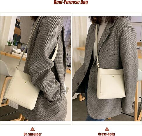 PORT&LOTUS Small Shoulder Bags for Women Square Bucket Bag for Women Women's Simple Pouch in Saudi Arabia