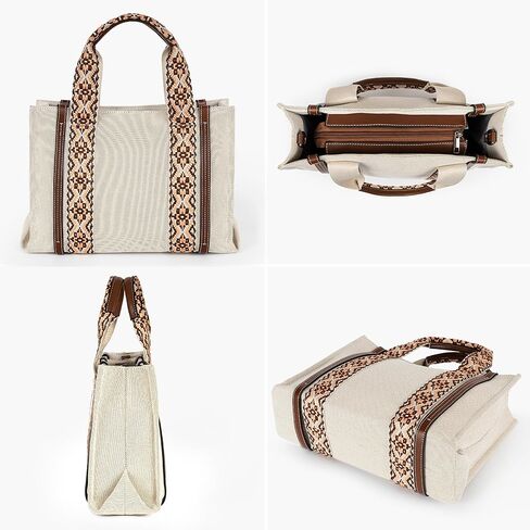 Western Tote Bag For Women Large Hobo Tote Bag With Zipper Canvas Tote Purses Boho Aztec Tote Bag Handbags Crossbody Bag in Kuwait
