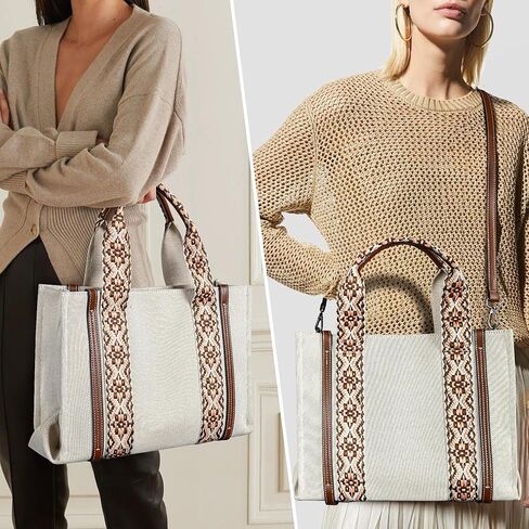Western Tote Bag For Women Large Hobo Tote Bag With Zipper Canvas Tote Purses Boho Aztec Tote Bag Handbags Crossbody Bag in Kuwait