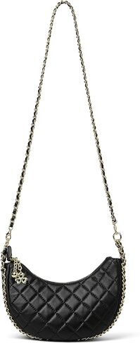 دوريس آند جاكي محفظة كتف مبطنة للنساء من جلد الخراف الناعم تحت الإبط حقيبة كروس هوبو مع حزام سلسلة in Kuwait