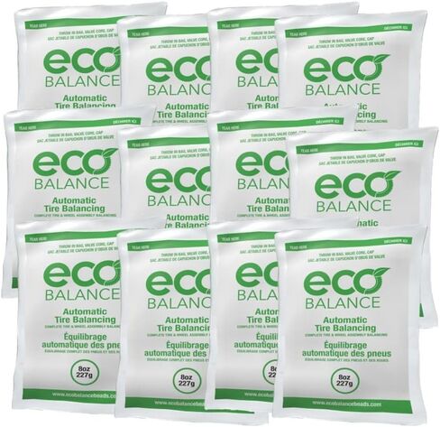 ECO Balance 03-EB4 Centrifugal Force Tire/Wheel Balancing Beads - Off-Road Vehicles, Light Duty Truck Tires, (4) 3oz Balance Bead Bags, (4) Valve Caps and Cores in Saudi Arabia