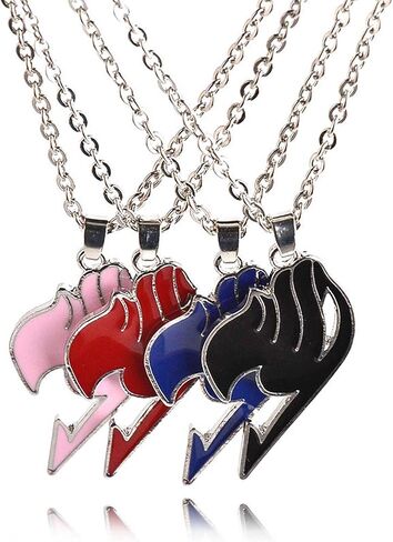 4-حزمة من مجوهرات Fairy Tail Guild Mark Neckalce، قلادة من السبائك in Kuwait