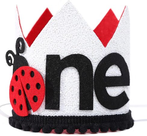 تاج/قبعة لعيد الميلاد الأول - زينة عيد الميلاد الأول للدعسوقة، تاج عيد الميلاد الأول للدعسوقة، الخنفساء الصغيرة/الدعسوقة الصغيرة الجميلة، قبعة حفلة عيد الميلاد الأولى للفتاة in Kuwait