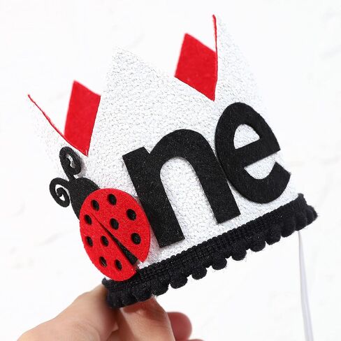 تاج/قبعة لعيد الميلاد الأول - زينة عيد الميلاد الأول للدعسوقة، تاج عيد الميلاد الأول للدعسوقة، الخنفساء الصغيرة/الدعسوقة الصغيرة الجميلة، قبعة حفلة عيد الميلاد الأولى للفتاة in Kuwait