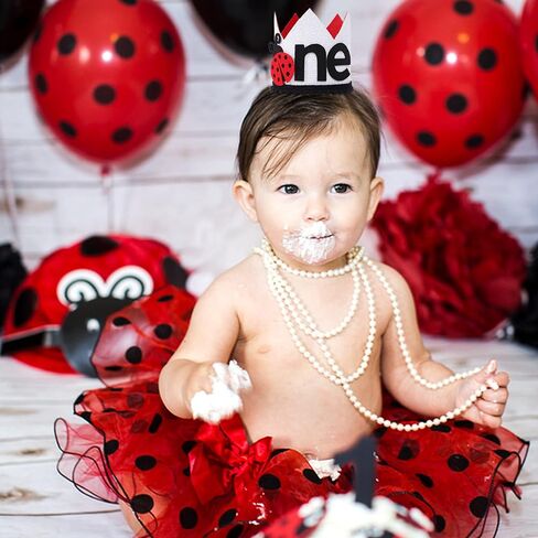 تاج/قبعة لعيد الميلاد الأول - زينة عيد الميلاد الأول للدعسوقة، تاج عيد الميلاد الأول للدعسوقة، الخنفساء الصغيرة/الدعسوقة الصغيرة الجميلة، قبعة حفلة عيد الميلاد الأولى للفتاة in Kuwait