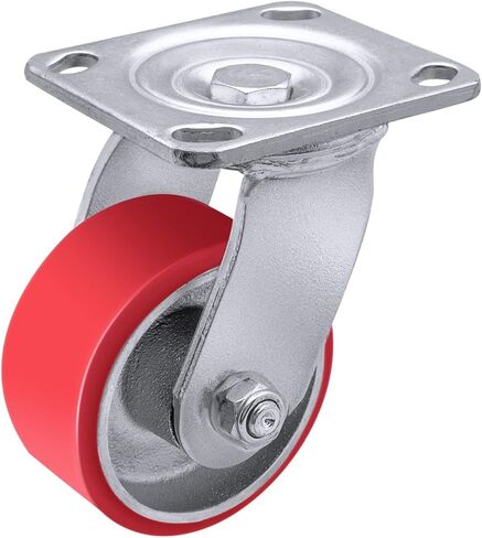 4"X 2" Heavy Duty Casters - Industrial Casters Polyurethane Caster with Strong Load-bearing Capacity 800 LB, Swivel Caster, Widely Used in Furniture,WorkBrench,Tool Box(1 Swivel) in Kuwait
