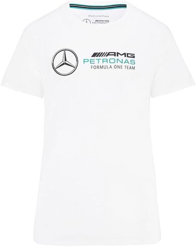 Mercedes AMG Petronas Formula One Team - Official Formula 1 Merchandise - Womens Large Logo T-Shirt - White - S in Saudi Arabia
