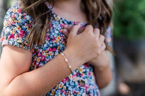 Children's 14K Gold-plated over Sterling Silver Bracelet with Cultured Pearls, Liquid Gold and Silver Accents for Babies, Toddlers, and Little Girls in Kuwait