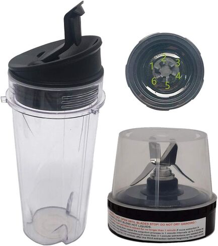 Grey 1 piece Sip & Seal Lid for Nutri Ninja 16 OZ CUP with BL200/BL201/BL660/BL663/BL663CO/BL665Q/BL771/BL773CO/BL810/BL820/BL830/QB3000/QB3000SSW/QB3004/QB3005 in Saudi Arabia