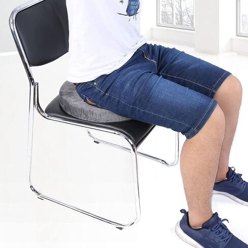 360 Degree Rotating Car Pillow Large Swivel Chair Pad Hard Foam Spinner Seat Cushion for Stool Chair, Car, Office 15.35inch Diameter in Saudi Arabia