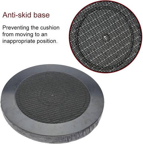360 Degree Rotating Car Pillow Large Swivel Chair Pad Hard Foam Spinner Seat Cushion for Stool Chair, Car, Office 15.35inch Diameter in Saudi Arabia