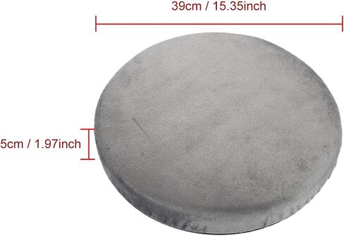 360 Degree Rotating Car Pillow Large Swivel Chair Pad Hard Foam Spinner Seat Cushion for Stool Chair, Car, Office 15.35inch Diameter in Saudi Arabia