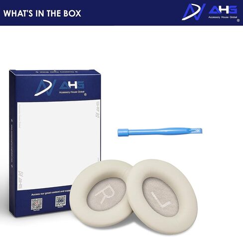 AHG Premium QC45 replacement ear pads cushions compatible with Bose QuietComfort 45/Bose QC45 noise cancelling headphones. Premium Protein Leather, Extra Thick High-Density Foam & Durable (QC45-BLACK) in Saudi Arabia