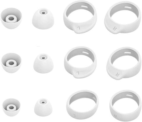 ALXCD طقم أطراف الأذن البديلة لسماعات Galaxy Buds+ Plus، S/M/L 3 أزواج من خطافات الأذن، S/M/L 3 أزواج من أطراف الأذن السيليكون، متوافقة مع Galaxy Buds+ Plus SM-R175، أسود جديد 6+6 in Saudi Arabia