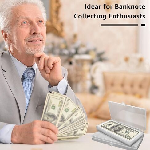 APACALI 500 قطعة من أكمام فاتورة الدولار مع 5 حافظة لهواة التجميع، حامل فاتورة الدولار البلاستيكي وأكمام مجموعة الأموال وأكمام الأوراق النقدية لتخزين جامعي in Kuwait