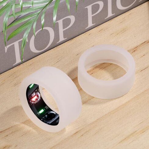 قطعتان من غطاء حلقة السيليكون لـ Oura Ring Gen 3، حافظة سيليكون مرنة بيضاء متوافقة مع حامي غطاء حلقة Oura للصالة الرياضية، ملحقات واقية تناسب S (6/7/8/9/10) in Saudi Arabia