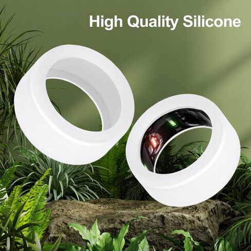 قطعتان من غطاء حلقة السيليكون لـ Oura Ring Gen 3، حافظة سيليكون مرنة بيضاء متوافقة مع حامي غطاء حلقة Oura للصالة الرياضية، ملحقات واقية تناسب S (6/7/8/9/10) in Saudi Arabia