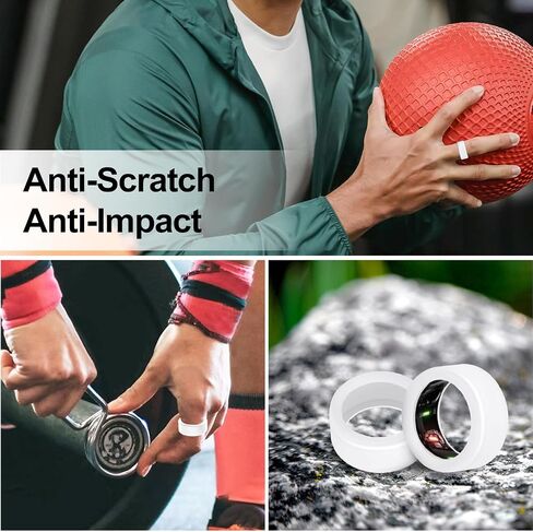 قطعتان من غطاء حلقة السيليكون لـ Oura Ring Gen 3، حافظة سيليكون مرنة بيضاء متوافقة مع حامي غطاء حلقة Oura للصالة الرياضية، ملحقات واقية تناسب S (6/7/8/9/10) in Saudi Arabia