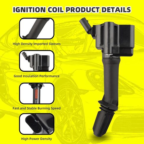 Set of 4 Ignition Coils Pack UF491 12578224 & 4 PCS Iridium Spark Plugs Compatible with Chevy Equinox Buick Regal Saturn GMC - 2.4L L4 in Saudi Arabia