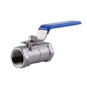Stainless Steel Ball Valve, 1/2'' inch Threaded 1pc SS 304 BSPT Female Thread Water Pipe Ball Valve