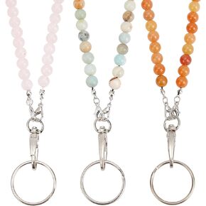SUNNYCLUE 1 Box 4Pcs 4 Colors Retractable Keychain Retractable Badge Reel ID Badge Holders Retractable Badge Reel for ID Card Holders Women Students Teachers Staff Nurses Office Keychain Supplies