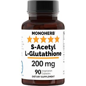 S-Acetyl L-glutathione 200mg - 90 Vegetarian Capsules