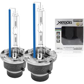 D1S/D1R HID Bulbs， 6000K xenon hid bulbs, White Xenon Bulbs，66040 66240 85122, High Low Beam Bulb Replacement (Pack of 2)