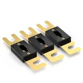 Power Queen 250A ANL Fuse 3PCS, 32V for Auto Car, Boat, Truck Audio Video Systems Construction Vehicles, Buses, Caravans, 3 Pack (250 Amp)