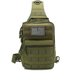Tactical Sling Bag for Men Small Tactical Backpack Military Crossbody bag Sling Shoulder Backpack EDC Molle Assault Range Bag Hunting Chest Bag