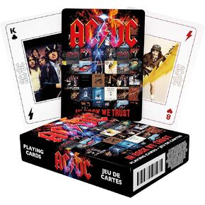 AQUARIUS AC/DC Playing Cards - ACDC Themed Deck of Cards for Your Favorite Card Games - Officially Licensed AC/DC Merchandise & Collectibles - Poker Size with Linen Finish