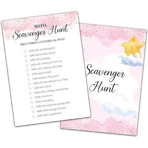 Slumber Party Games for Adults, What's in Your Sleepover Bag - Sleepover Games Card, Blush Pink Pajama Party Game Idea, Girls Birthday Party Supplies & Activity, Set of 30 Game Cards-A05