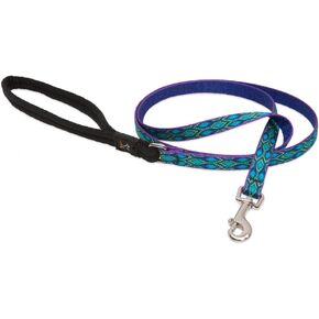 LupinePet Originals 1/2" Rain Song 4-foot Padded Handle Leash for Small Pets