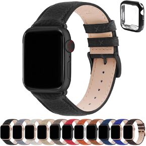 أحزمة جلدية من Fullmosa متوافقة مع سوار ساعة Apple مقاس 38 مم 40 مم 41 مم 42 مم 44 مم 45 مم 49 مم، حزام iWatch أنيق مع حافظة لسلسلة iWatch 9 8 7 6 5 4 3 2 1 SE Ultra 2 1 للنساء in Kuwait