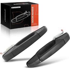 A-Premium Outside Exterior Door Handles Compatible with 2007 2008 2009 2010 2011 2012 2013 2014 Chevy Silverado 1500 Tahoe Suburban Avalanche & GMC Sierra Yukon, Textured Black, 2-PC Set, Front Side