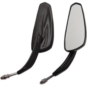 Motorcycle Side Rearview Mirror Long Stem for Sportster Road King Street Electra Glide Road Glide Dyna Softail 1982-2019 2020 2021 2022 Black