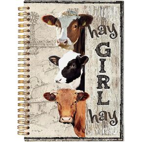 VNWEK Pink Preppy Notebook Journal - Leopard Notebook, Preppy Gifts for Teen Girls, Leopard Gifts for Women, Preppy School Stuff, Spiral Notebook 5.5x8.3,Writing Notebooks