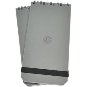 Reporter Greypads 2pk, Notepad, Top Spiral Bound, 120 pages, Premium 90gsm paper, (Ruled)