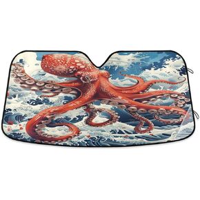 xigua Boho Mandala Front Windshield Sun Shade, Foldable Accordion Auto Sunshade Blocks UV Rays Keeps Vehicle Cool Sun Visor Protector for Car Truck SUV, 55x27.6 in