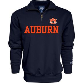 Blue 84 Men's Auburn Tigers Quarter Zip Sweatshirt Team Color, Team Color, Large